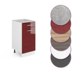 Meuble Bas R-Line 40cm Bordeaux -Cuisine À La Maison a0bfc4d29f5545f4bcb26e3da4572ba3