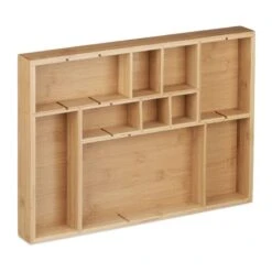 Organiseur De Tiroir Ajustable Bambou -Cuisine À La Maison a3a4ab77198e457dbaef8dd5ae46fc53
