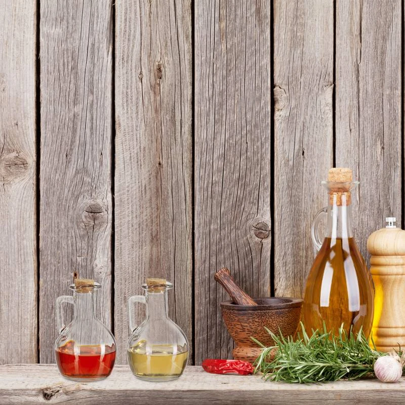 4x Bouteilles Huile Et Vinaigre En Verre 2 4x Bouteilles Huile Et Vinaigre En Verre – Image 2