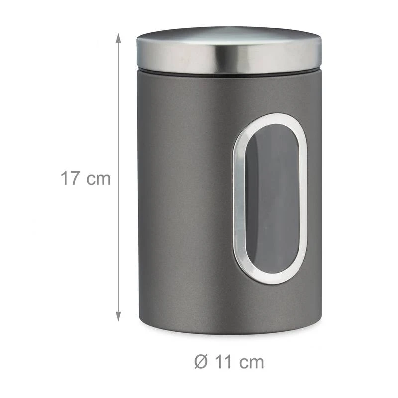 2x Bocaux En Métal Avec Fenêtre Noire 16 2x Bocaux En Métal Avec Fenêtre Noire – Image 16