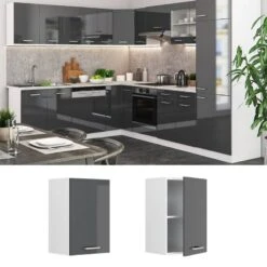 Meuble Haut R-Line 40cm Blanc Brillant -Cuisine À La Maison ab8f6b7120b44855bd83dc73e457fc89