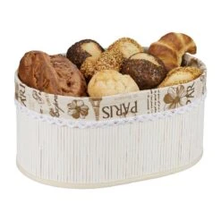 Corbeille De Pain En Bambou Blanc