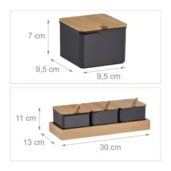 Lot De 3 Pots à épices Avec Cuillères -Cuisine À La Maison b0f5cc947b994779892e1ce41f772722