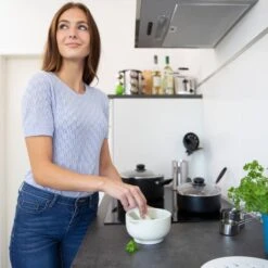 Mortier Avec Pilon En Porcelaine Blanche -Cuisine À La Maison b4a6945bd3914714821654ff45084e88