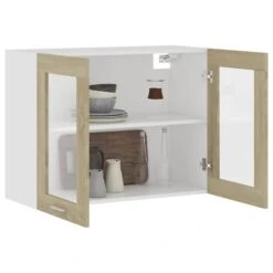VIDAXL Armoire En Verre Suspendue -Cuisine À La Maison b78c32aed7454d66960d184cc093a1a8