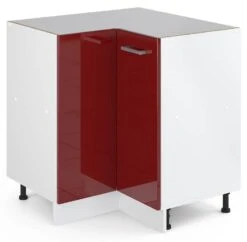 Meuble Bas D'angle R-Line 87cm Bordeaux