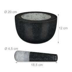 Mortier Rond Et Pilon En Granit -Cuisine À La Maison b9b587884f734db0b5fc8c00e99be454