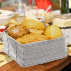 Corbeille à Pain Métal Insert En Tissu -Cuisine À La Maison bc4b9c39a92e4541b0b0b98e4a7ec323