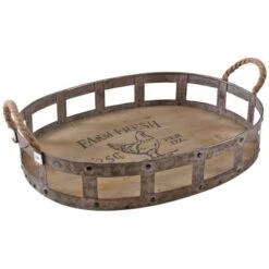 Plateaux Ovales "Farm Fresh" (Lot De 2) -Cuisine À La Maison c90c5769e003452c965bf37bf92cde24