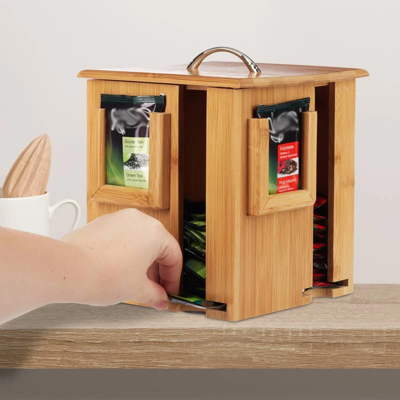 Distributeur à Sachet Thé En Bambou 3 Distributeur à Sachet Thé En Bambou – Image 3