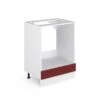 Meuble Bas Four R-Line 60cm Bordeaux