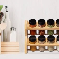 Étagère à épices Bambou 8 Pots 11 Étagère à épices Bambou 8 Pots -Cuisine À La Maison cfed294d7c61411f89f590f9b7121377