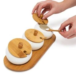 3 Pots D'épices JIAO En Céramique Bambou -Cuisine À La Maison dc845d21d80e4f7ca92b33337a8be0ad