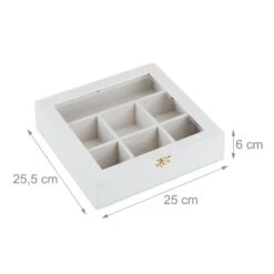 Boîte à Thé Design Effet Bois 7 Casiers -Cuisine À La Maison e3731aabfeaf40aba48cdcc619136d1d