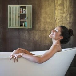 Placard Mural Vintage En Bambou Vert -Cuisine À La Maison e3fa183105154fe183f6745940c03c78