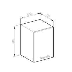 Meuble Haut R-Line 30cm Béton/blanc -Cuisine À La Maison e3fee0d387ac4ae78bcef95e054387df