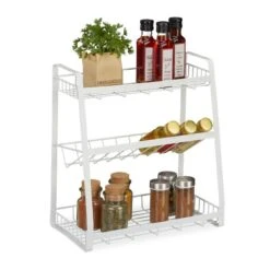 Rangement à épices Blanc Avec 3 étagères 12 Rangement à épices Blanc Avec 3 étagères -Cuisine À La Maison e8c64d6ed824469b8209649df48e4a6c