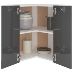 VIDAXL Armoire D'angle Suspendue -Cuisine À La Maison ec5e5ae577c945e68ab09dd74c645f50