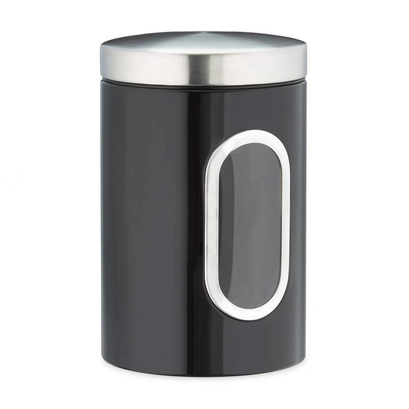 2x Bocaux En Métal Avec Fenêtre Noire 5 2x Bocaux En Métal Avec Fenêtre Noire – Image 5