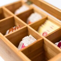 Boîte à Thé En Bambou 6 8 Compartiments -Cuisine À La Maison f2ce7250b2d0493aa2e26e0fb221bc13
