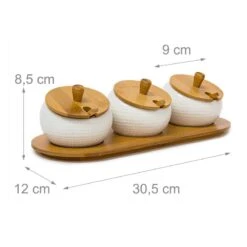 3 Pots D'épices JIAO En Céramique Bambou -Cuisine À La Maison f513010c8e6d41659fe51bc28c17d614