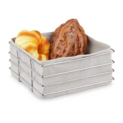 Corbeille à Pain Métal Insert En Tissu -Cuisine À La Maison f5ee27e1dff54beaa443763a119bf612