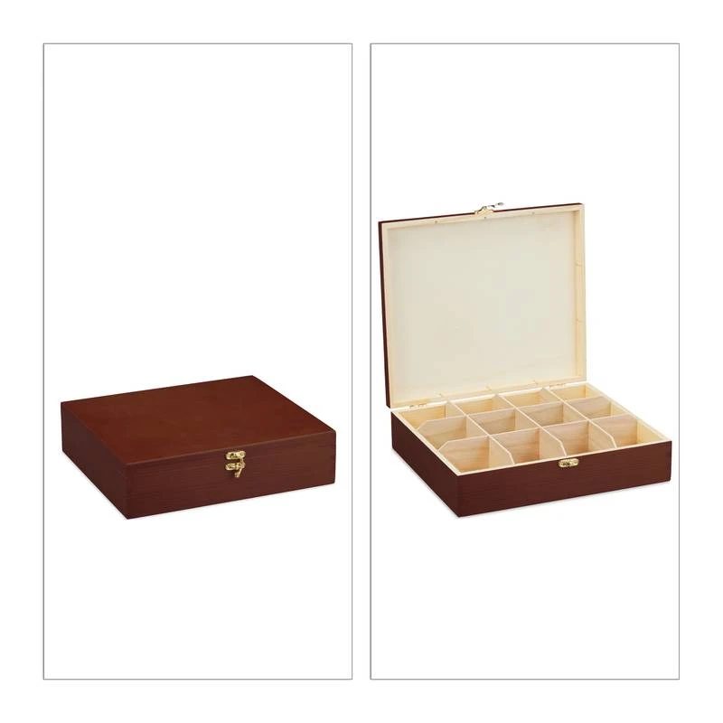 Boîte à Thé Bois 12 Compartiments 9 Boîte à Thé Bois 12 Compartiments – Image 9
