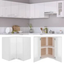 VIDAXL Armoire D'angle Suspendue -Cuisine À La Maison f765a1e5d9384665960c56659112b668