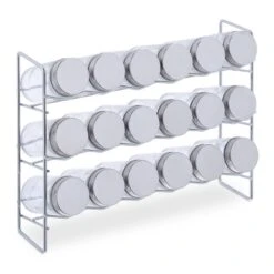 Étagère Avec 18 Pots à épices 14 Étagère Avec 18 Pots à épices -Cuisine À La Maison facf010f215f4f0fb29a3ffb625eb890