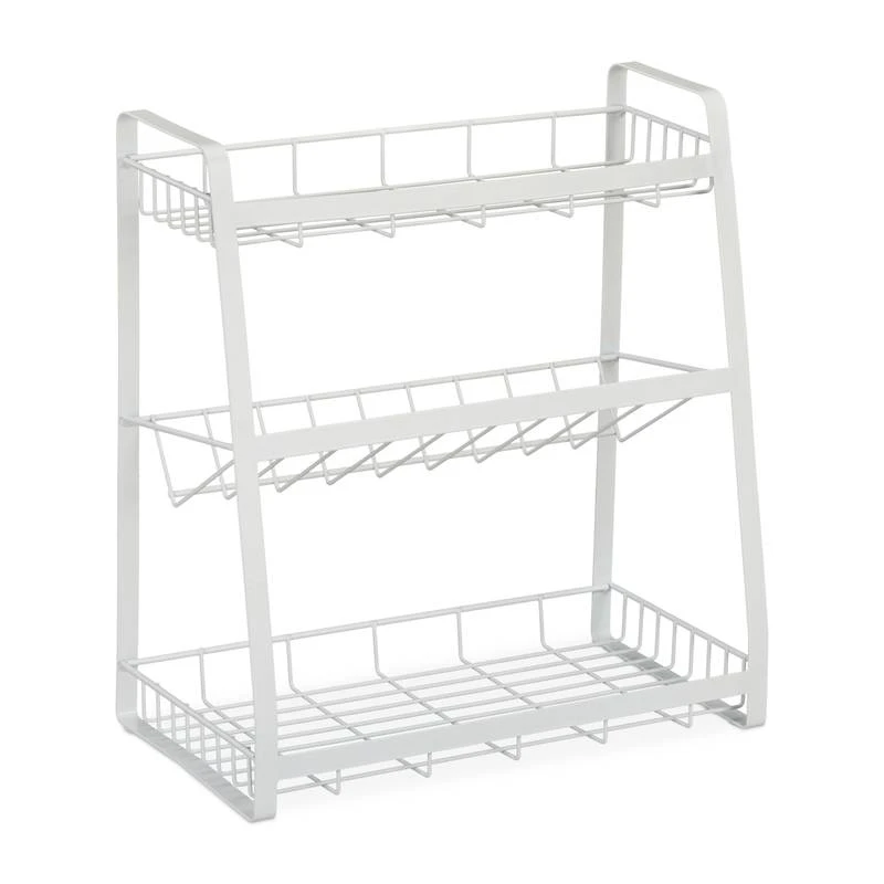 Rangement à épices Blanc Avec 3 étagères 1 Rangement à épices Blanc Avec 3 étagères